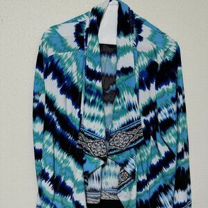 Open front drape jacket, by Chico's, size 2 (12-14), excellent